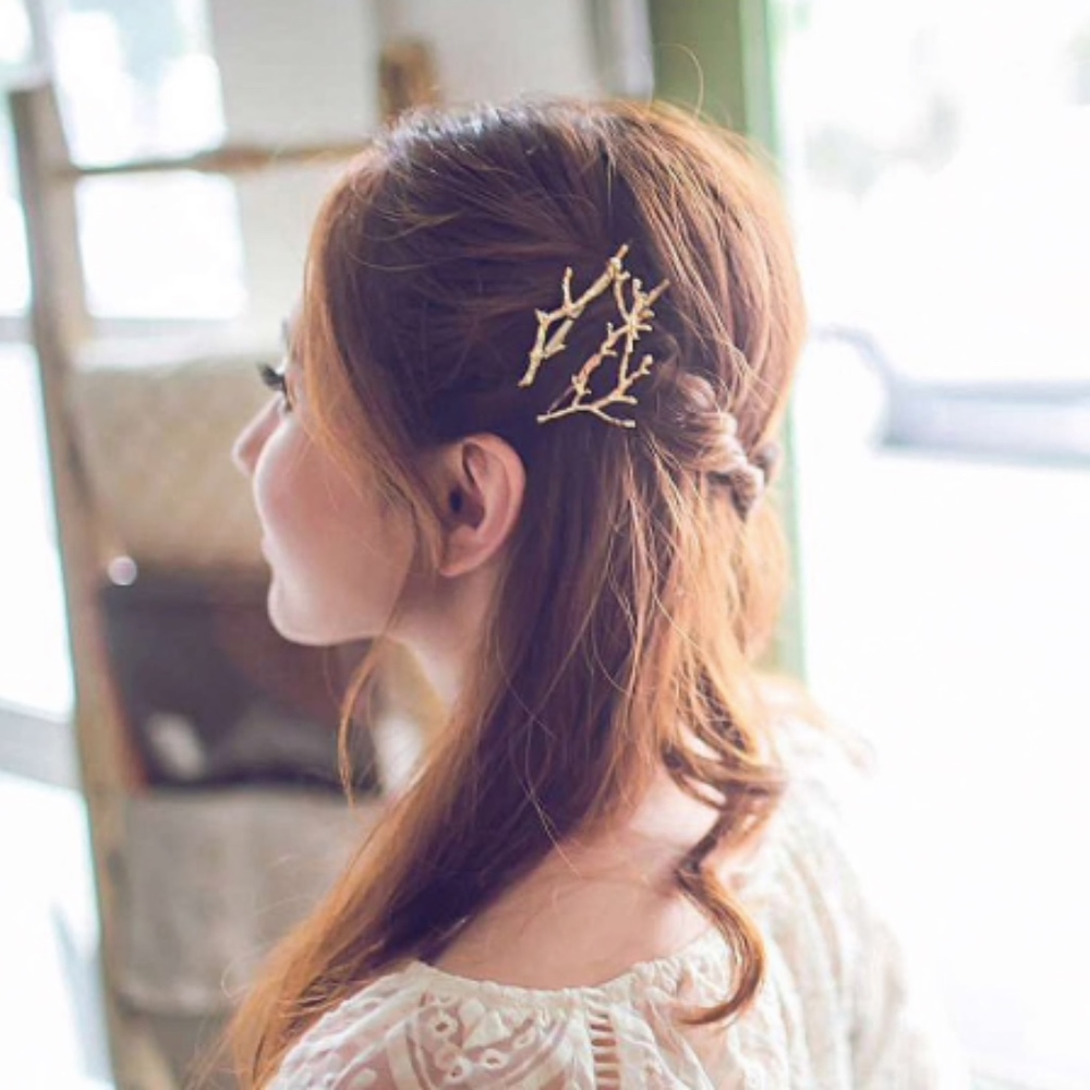 (Set of 2) Branches Hair Clip Pins - Picture 2 of 8